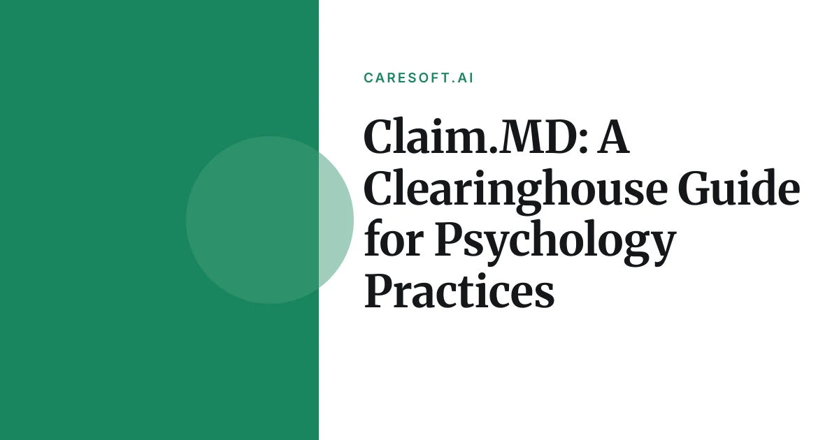 Editorial illustration introducing Claim.MD: A Clearinghouse Guide for Psychology Practices