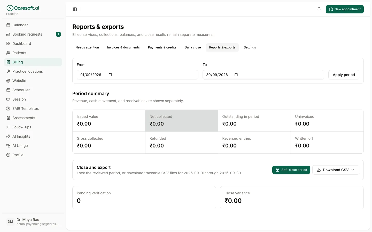 Billing reports