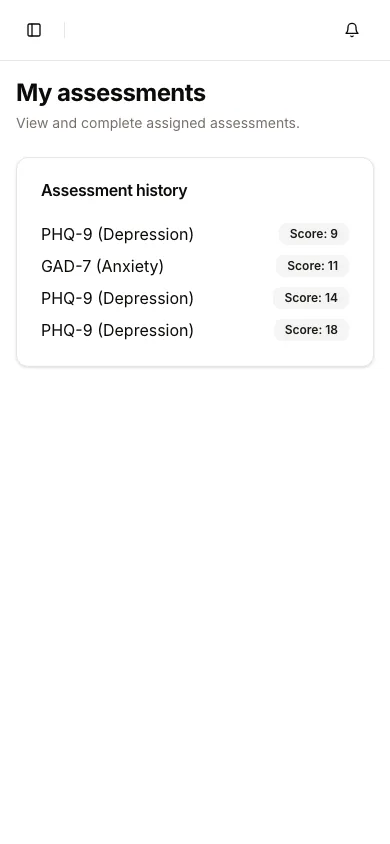 Assigned assessments