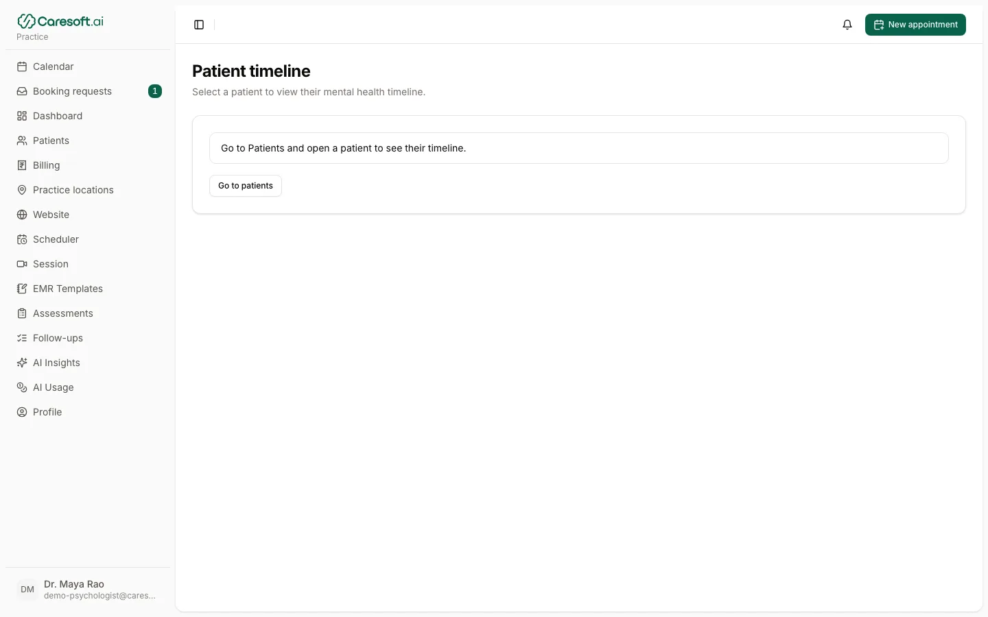 Patient timeline