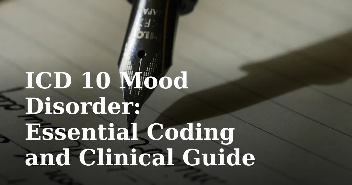 A deep indigo fountain pen lies on a stack of clinical documents in the upper right corner of a white space.