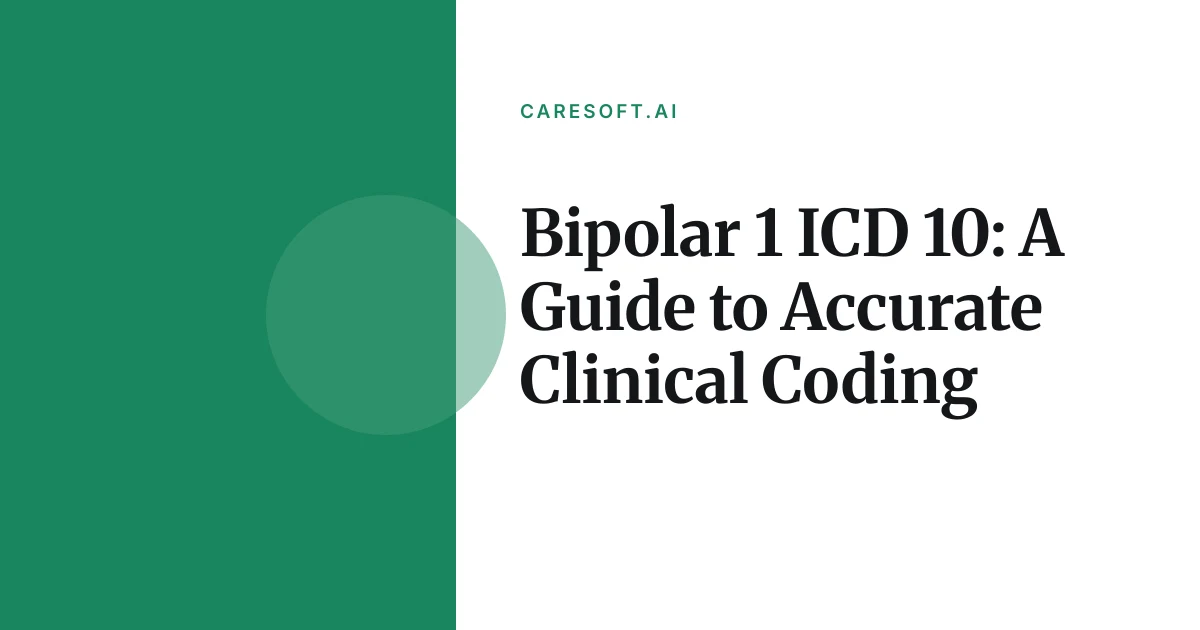 Editorial illustration introducing Bipolar 1 ICD 10: A Guide to Accurate Clinical Coding